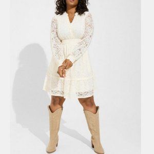 Mini Stretch Lace Tiered Dress 2X Torrid NWT